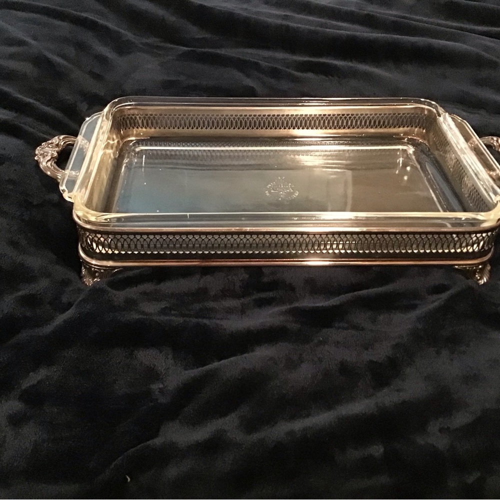 Elegant Silver Plated Rectangular Serving Tray